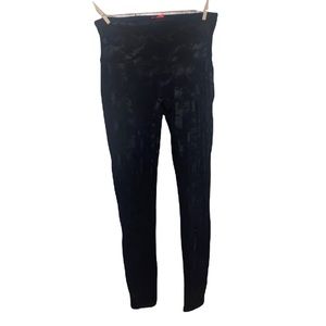 Spanx Faux Leather Camo Leggings Slimming Shaping size L
